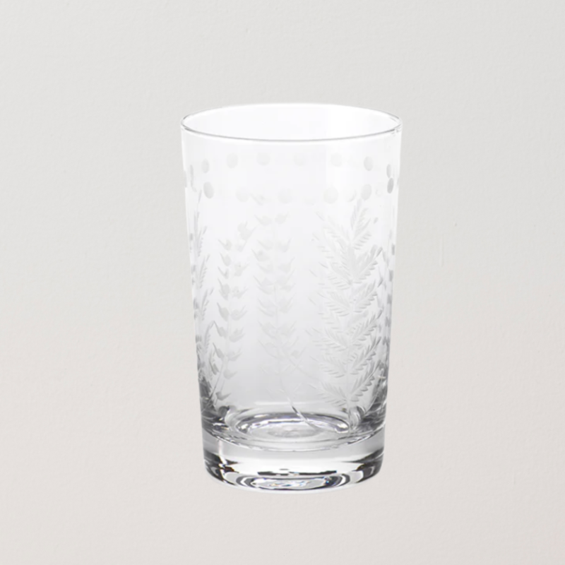 Untitled design Spring Leaves Cut Design Highball Glass