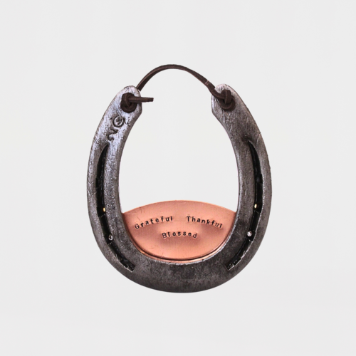 Untitled design Plaque Horseshoe “Grateful Thankful Blessed”