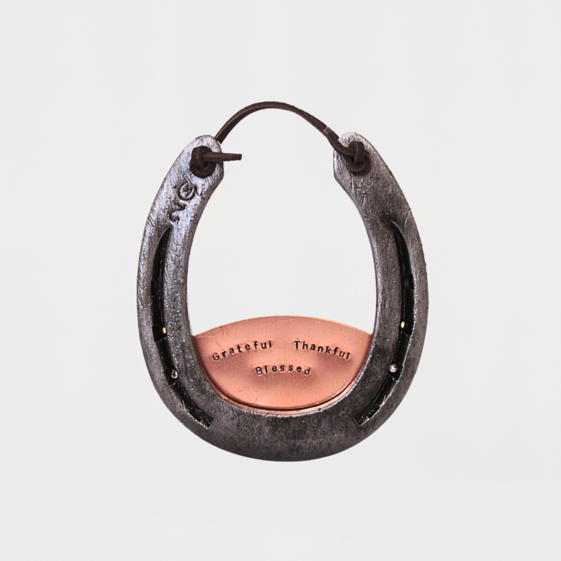 Untitled design Plaque Horseshoe “Grateful Thankful Blessed”